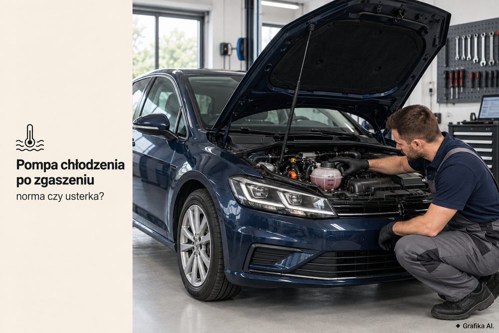 Elektryczna pompa płynu chłodzącego pracująca po zgaszeniu silnika